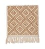 Beige Textured Cotton 1 Seater Sofa Cover