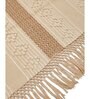 Beige Textured Cotton 2 Seater Sofa Cover