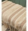 Beige Textured Cotton 2 Seater Sofa Cover