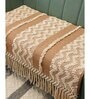 Beige Textured Cotton 2 Seater Sofa Cover