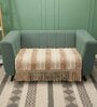 Beige Textured Cotton 2 Seater Sofa Cover