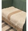 Beige Textured Cotton 2 Seater Sofa Cover