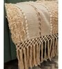 Beige Textured Cotton 2 Seater Sofa Cover