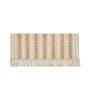 Tufted Beige 3 Seater Sofa Cover With Tassles