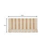 Tufted Beige 3 Seater Sofa Cover With Tassles