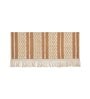 Tassled Brown Woven 3 Seater Sofa Cover With Tassles
