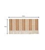 Tassled Brown Woven 3 Seater Sofa Cover With Tassles