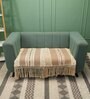 Beige Textured Cotton 3 Seater Sofa Cover