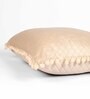 Beige Textured Velvet 12 x 12 Inches Cushion Covers (Set of 2)