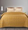 Beige Floral 144 TC 100% Cotton Queen Sized Bed Sheets with 2 Pillow Covers