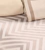 Beige Geometric 144 TC 100% Cotton King Sized Bed Sheets with 2 Pillow Covers