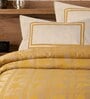 Beige Floral 144 TC 100% Cotton King Sized Bed Sheets with 2 Pillow Covers
