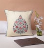 Beige Traditional 16x16 inches Cushion Cover