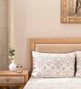 Beige Traditional 300 TC 100% Cotton Queen Sized Bed Sheets with 2 Pillow Covers