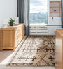 Beige Traditional 4 ft x6 ft Machine Made Carpet