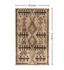 Beige Traditional 4 ft x6 ft Machine Made Carpet