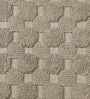 Beige Geometric Cotton 17x25 Inches AntiSkid Bath Mat