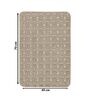 Beige Geometric Cotton 17x25 Inches AntiSkid Bath Mat