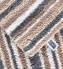 Beige Geometric Cotton 19x27 Inches AntiSkid Bath Mat
