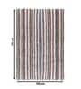 Beige Geometric Cotton 19x27 Inches AntiSkid Bath Mat