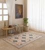 Beige Traditional Hand Woven 6 Ft X 4 Ft  Dhurrie