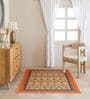 Beige Traditional Hand Woven 6 Ft X 4 Ft  Dhurrie