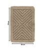 Beige Abstract Microfibre 19x27 Inches AntiSkid Bath Mat