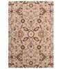 Beige Traditional Wool 4 ft x 6 Hand Tufted Carpet