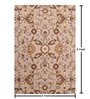 Beige Traditional Wool 4 ft x 6 Hand Tufted Carpet