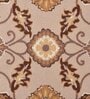 Beige Traditional Wool 4 ft x 6 Hand Tufted Carpet