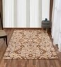Beige Traditional Wool 4 ft x 6 Hand Tufted Carpet