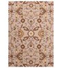 Beige Traditional Wool 5 ft x 7 ft Hand Tufted Carpet