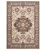 Beige Traditional Wool 6 ft x 9 ft Hand Tufted Carpet