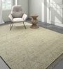 Beige Traditional Wool 9 ft x 12 ft Hand Knotted Carpet