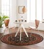 Beige Traditional Wool Round Hand Tufted Carpet