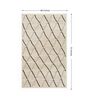 Beige Trellis Polypropylene 4 Ft X 6 Ft Machine Made Carpet