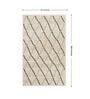 Beige Trellis Polypropylene 6 ft x 9 ft Machine Made Carpet