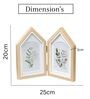 Beige Two House shape Photo Frame 3.5x5 Inches