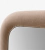 Beige Upholstered Fabric Frame Rectangular With Corner Round Wall Mirror 26 X 60 Inches Beige Upholstered Fabric Frame Rectangular With Corner Round Wall Mirror 26 X 60 Inches