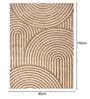 Beige Uval Modern Pile 3X5 Ft Carpet