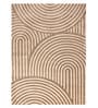 Beige Uval Modern Pile 4X6 Ft Carpet