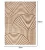 Beige Uval Modern Pile 4X6 Ft Carpet