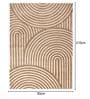 Beige Uval Modern Pile 5X7 Ft Carpet