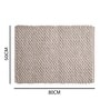 Beige Velvet 20X30 Inches Anti-Skid Bath Mat