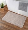 Beige Velvet 20X30 Inches Anti-Skid Bath Mat