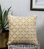 Beige Velvet Abstract 16x16 inches Cushion Covers (1 Pc)