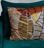 Beige Twig Leaf Velvet Blend Abstract 20x20 inches Cushion Covers 1 Pc