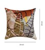 Beige Twig Leaf Velvet Blend Abstract 20x20 inches Cushion Covers 1 Pc