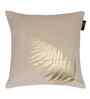 Beige Velvet Floral 16X16 Inches Cushion Covers (Pack of 5)