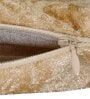 Beige Velvet Solid 16x16 inches Cushion Cover (5Pc)